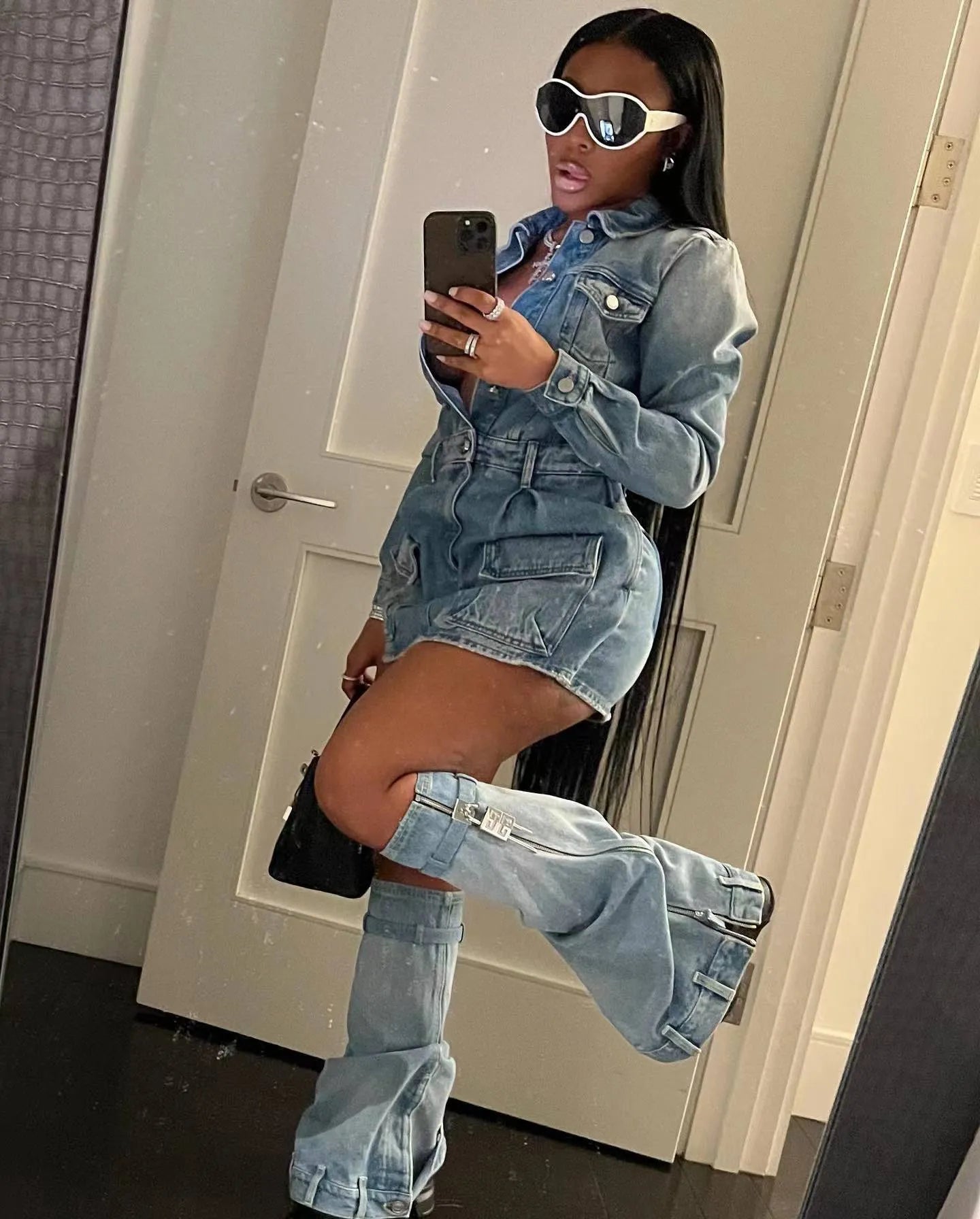 Erna Denim Dress Set