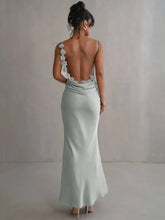 Load image into Gallery viewer, Floral Draped Backless Dress FancySticated
