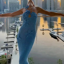Load image into Gallery viewer, Floralle Crochet Knit Maxi Dress FancySticated
