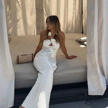 Load image into Gallery viewer, Floralle Crochet Knit Maxi Dress FancySticated
