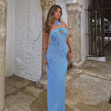 Load image into Gallery viewer, Floralle Crochet Knit Maxi Dress FancySticated
