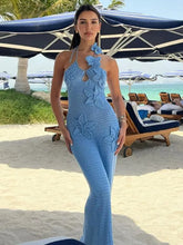 Load image into Gallery viewer, Floralle Crochet Knit Maxi Dress FancySticated
