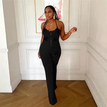 Load image into Gallery viewer, Flower Applique Knit Jumpsuit FancySticated
