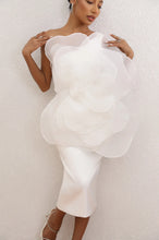 Load image into Gallery viewer, Flower One Shoulder Midi Dress FancySticated
