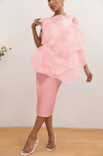 Load image into Gallery viewer, Flower One Shoulder Midi Dress FancySticated
