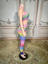Load image into Gallery viewer, Garci Diamond Mesh Pants Set FancySticated
