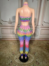 Load image into Gallery viewer, Garci Diamond Mesh Pants Set FancySticated
