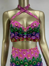 Load image into Gallery viewer, Garci Diamond Mesh Pants Set FancySticated
