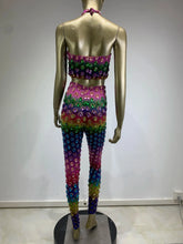 Load image into Gallery viewer, Garci Diamond Mesh Pants Set FancySticated
