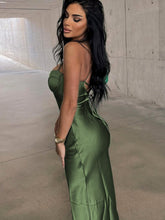 Load image into Gallery viewer, Genia Satin Backless Dress FancySticated
