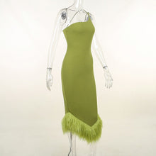 Load image into Gallery viewer, Giselle Feather Midi Fav Dress FancySticated
