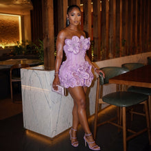 Load image into Gallery viewer, Flower Bandage Mini Dress
