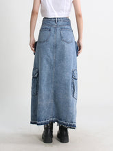 Load image into Gallery viewer, It Girl Denim Cargo Skirt FancySticated
