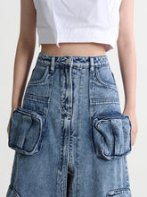 Load image into Gallery viewer, It Girl Denim Cargo Skirt FancySticated
