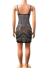 Load image into Gallery viewer, Janiah Rhinestone Mini Dress FancySticated
