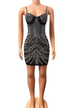 Load image into Gallery viewer, Janiah Rhinestone Mini Dress FancySticated
