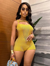 Load image into Gallery viewer, Jebena Knit Crochet Romper FancySticated
