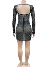 Load image into Gallery viewer, Jennifer Rhinestone Mini Dress FancySticated
