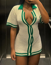Load image into Gallery viewer, Jessenia Crochet Mini Dress FancySticated

