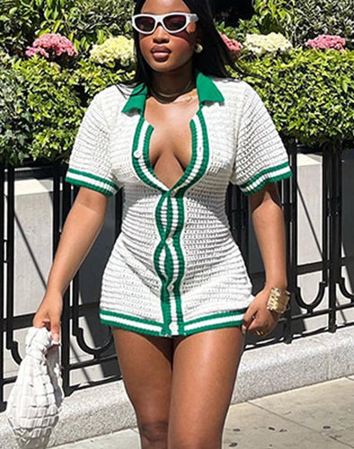 Jessenia Crochet Mini Dress FancySticated