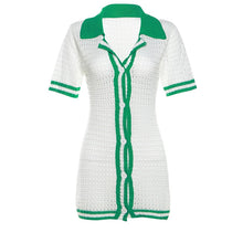 Load image into Gallery viewer, Jessenia Crochet Mini Dress FancySticated
