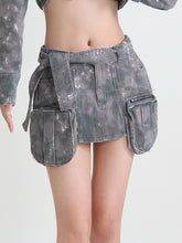 Load image into Gallery viewer, Jessika Cargo Mini Skirt FancySticated
