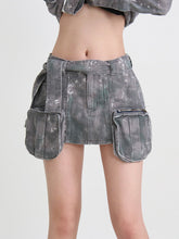 Load image into Gallery viewer, Jessika Cargo Mini Skirt FancySticated
