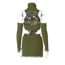 Load image into Gallery viewer, Joy Knit Green Skirt Set FancySticated
