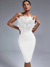 Load image into Gallery viewer, Joyce Feather Bandage Dress FancySticated
