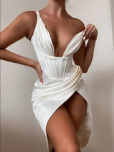 Load image into Gallery viewer, Julianna Satin Bustier Dress FancySticated
