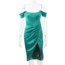Load image into Gallery viewer, Julianna Satin Bustier Dress FancySticated
