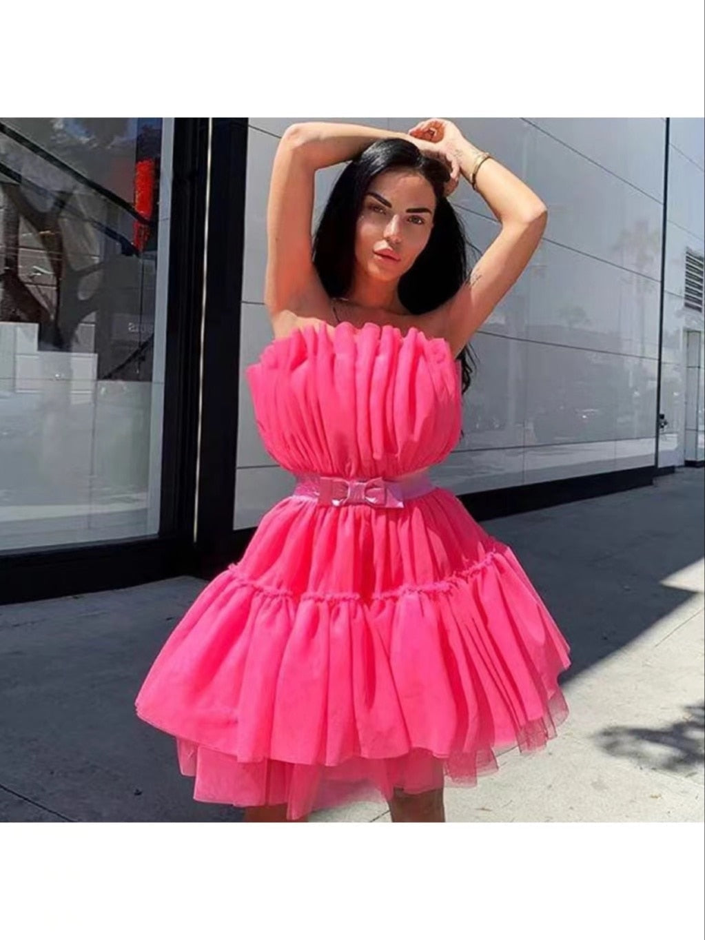 Just Chicc Elegant Mesh Dress