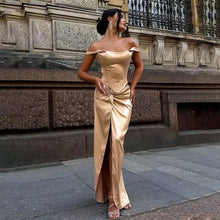 Load image into Gallery viewer, Kelsi Satin Maxi Dress FancySticated
