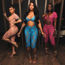 Load image into Gallery viewer, Lace Floral Romper FancySticated
