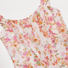 Load image into Gallery viewer, Lace Up Floral Corset Midi Dress FancySticated
