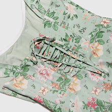 Load image into Gallery viewer, Lace Up Floral Corset Midi Dress FancySticated
