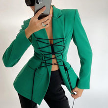 Load image into Gallery viewer, Laced Up Blazer Coat FancySticated
