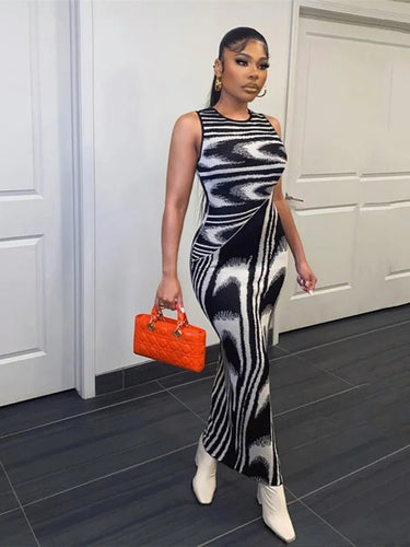 Laura Striped Maxi Dress FancySticated