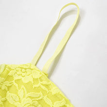 Load image into Gallery viewer, Levana Lace Maxi Dress- Yellow FancySticated
