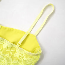Load image into Gallery viewer, Levana Lace Maxi Dress- Yellow FancySticated
