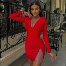 Load image into Gallery viewer, Lexie Mesh Diamond Bandage Dress FancySticated
