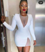 Load image into Gallery viewer, Lexie Mesh Diamond Bandage Dress FancySticated
