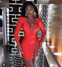 Load image into Gallery viewer, Lexie Mesh Diamond Bandage Dress FancySticated
