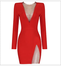 Load image into Gallery viewer, Lexie Mesh Diamond Bandage Dress FancySticated
