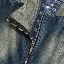 Load image into Gallery viewer, Lissa Denim Ruffled Mini Dress FancySticated
