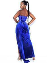 Load image into Gallery viewer, Love Off-Shoulder Velvet Maxi Dress FancySticated
