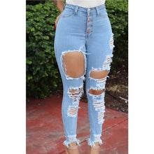 Load image into Gallery viewer, Luxe High Waist Jeans- Blue FancySticated

