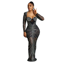 Load image into Gallery viewer, Luxury Cocktail Mesh Dress FancySticated
