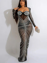 Load image into Gallery viewer, Luxury Cocktail Mesh Dress FancySticated
