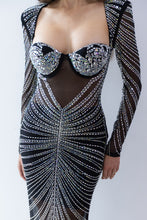 Load image into Gallery viewer, Luxury Cocktail Mesh Dress FancySticated
